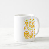 Vintages Pyrex Muster - Butterprint Orange Kaffeetasse (VorderseiteRechts)