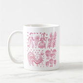 Vintages Pyrex Muster - Butterprint Rosa Kaffeetasse (Links)
