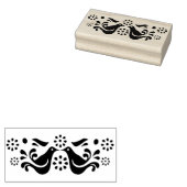 Vintages Pyrex-Muster - Freundschaft (2 Vögel) Gummistempel (Stempel)