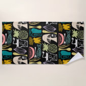 Vintages Pyrex Muster - Mod-Küche (Fünfzigerjahre Strandtuch (Vorderseite)