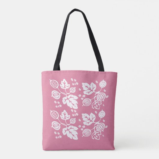 Vintages Pyrex Muster - Stachelbeerrosa Tasche (Rückseite)