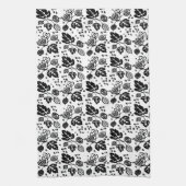 Vintages Pyrex Muster - Stachelbeerschwarzes Geschirrtuch (Vertikal)