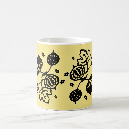 Vintages Pyrex Muster - Stachelbeerschwarzes Kaffeetasse (Mittel)