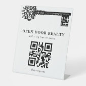 Vintages QR-Code-Pedestzeichen Sockelschild (Vorderseite)