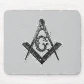 Vintages Quadrat u. Kompassse Mousepad (Vorne)