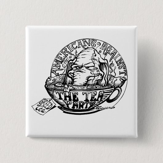 Vintages quadratisches Button (Vorderseite)
