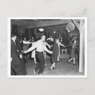 Vintages quadratisches Foto 1944 Postkarte