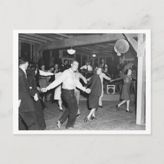 Vintages quadratisches Foto 1944 Postkarte (Vorderseite)