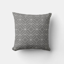 Vintages quadratisches geometrisches Muster | Grau