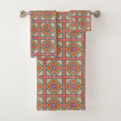Vintages Quiltmuster Badhandtuch Set (Insitu)