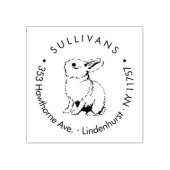 Vintages Rabbit Moderne Rücksendeadresse Gummistempel (Prägung)