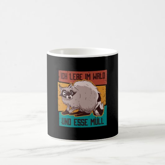 Vintages Raccoon Kaffeetasse (Mittel)
