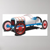 Vintages Race Car Classic Auto Poster (Vorne)
