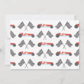 Vintages Race Car Geburtstagsparty Foto Einladung (Rückseite)