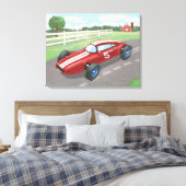 Vintages Racer: Cherry Red Leinwanddruck (Insitu (Schlafzimmer))
