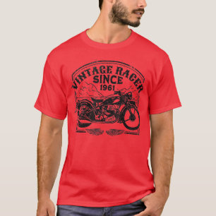 Vintages Racer Seit 1961 Retro Motorrad Motorrad T-Shirt