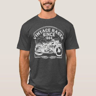Vintages Racer Seit 1984 Retro Motorrad Motorrad T-Shirt