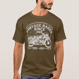 Vintages Racer Seit 1989 Retro Motorrad Motorrad T-Shirt