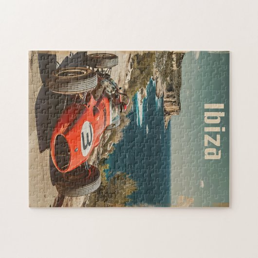 Vintages Racing Car in Ibiza Puzzle (Horizontal)
