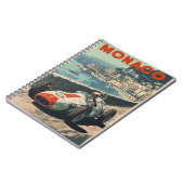 Vintages Racing Car in Monaco Notizblock (Linke Seite)