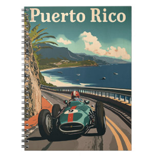 Vintages Racing Car in Puerto Rico Notizblock