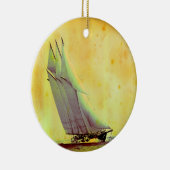 Vintages Racing Yacht Ornament (Rechts)