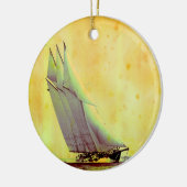 Vintages Racing Yacht Ornament (Links)