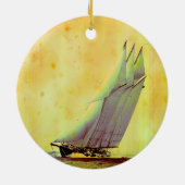 Vintages Racing Yacht Ornament (Hinten)