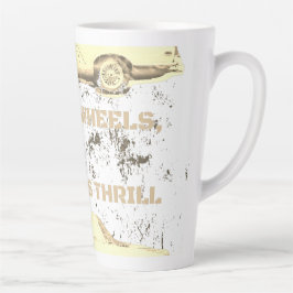 Vintages Rad, zeitloser Rad - Retro-Auto und Motor Milchtasse