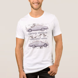 Vintages Rad, zeitloser Rad - Retro-Auto und Motor Tri-Blend Shirt