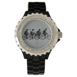 Vintages Radfahren Alte Mode-Fahrräder Radtour Armbanduhr
