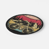 Vintages Radfahren Pappteller (Schrägansicht)