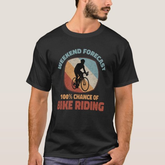 Vintages Radfahren Rad Retro Sonnenuntergang Woche T-Shirt (Vorderseite)