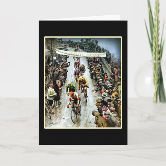 Vintages radfahrenautogiro Velo Karte (Vorderseite)