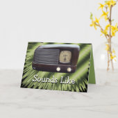 Vintages Radio2 passt jeden Anlass an. Karte (Gelbe Blume)