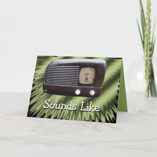 Vintages Radio2 passt jeden Anlass an. Karte (Vorderseite)