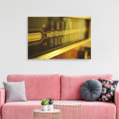 Vintages Radio - das Licht Leinwanddruck (Insitu (Wohnzimmer))