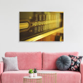 Vintages Radio - das Licht Leinwanddruck (Insitu (Wohnzimmer))