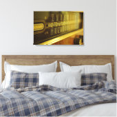 Vintages Radio - das Licht Leinwanddruck (Insitu (Schlafzimmer))