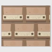 Vintages Radio Geschenkpapier (Flach)