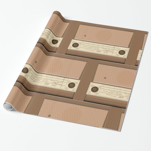 Vintages Radio Geschenkpapier (Ungerollt)