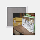 Vintages Radio Magnet (Vorderseite/Rückseite)
