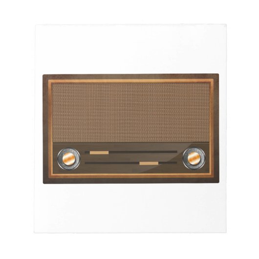 Vintages Radio Notizblock (Vorderseite)