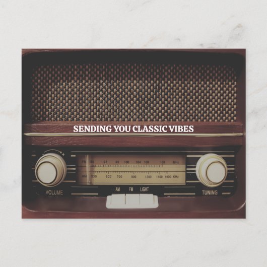 Vintages Radio Postkarte (Vorderseite)