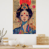 Vintages Radio Record Technics Poster (Küche)