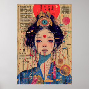 Vintages Radio Record Technics Poster