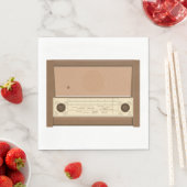 Vintages Radio Serviette (Beispiel)