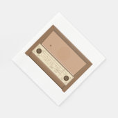 Vintages Radio Serviette (Ecke)