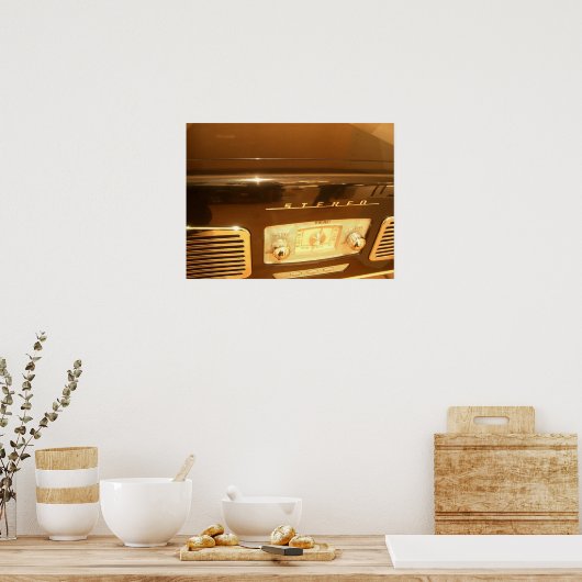 Vintages Radioposter Poster (Küche)