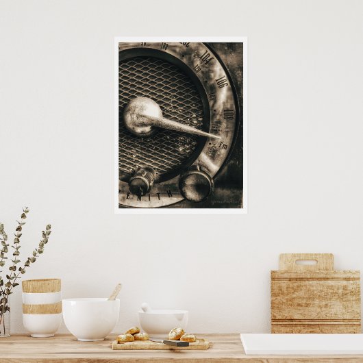 Vintages Radioposter Poster (Küche)
